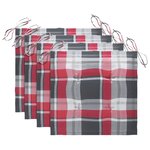 vidaXL Chaises de jardin lot de 4 avec coussins Bois de teck massif