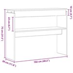 Table console vidaXL Chêne noir 80x30x102 cm en bois d'ingénierie