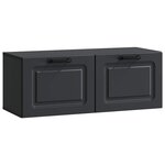 vidaXL Meuble TV mural Noir 78 5 x 31 x 30 cm Bois d'ingénierie