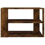 vidaXL Table basse chêne fumé 59 5x59 5x40 cm bois d'ingénierie