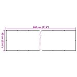 vidaXL Écran d'intimité de balcon gris 800x90 cm PVC