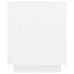 vidaXL Meuble TV Blanc 74x35x44 cm Bois de pin massif