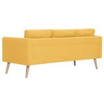 vidaXL Ensemble de canapé 2 Pièces tissu jaune