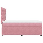 vidaXL Sommier à lattes de lit avec matelas Rose 100x200 cm Velours