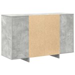 vidaXL Buffet Gris béton 120 x 41 x 75 cm Bois d'ingénierie