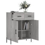 vidaXL Buffet sonoma gris 69 5x34x90 cm bois d'ingénierie