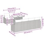 vidaXL Ensemble de canapé de jardin 8 pièces avec des coussins marron en poly rotin