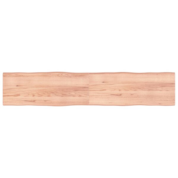 vidaXL Dessus de table bois chêne massif traité bordure assortie
