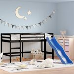 vidaXL Lit mezzanine d'enfants sans matelas avec toboggan 80x200 cm