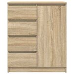vidaXL Buffet avec tiroirs chêne sonoma 71x35x84 cm bois d'ingénierie