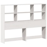 vidaXL Lit bibliothèque sans matelas blanc 140x190 cm bois massif