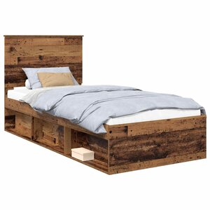 vidaXL Cadre de lit Bois ancien 90 x 200 cm Pin massif