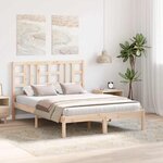 vidaXL Cadre de lit sans matelas 135x190 cm bois massif