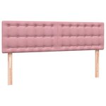 vidaXL Sommier à lattes de lit avec matelas et LED rose 160x220 cm velours