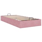 vidaXL Cadre de lit ottoman sans matelas rose 100x200 cm velours