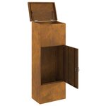 vidaXL Boîte de dépôt de colis avec porte Rouillé 44 5 x 29 x 110 5 cm
