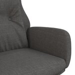 vidaXL Chaise de relaxation Gris foncé Tissu