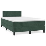 vidaXL Sommier à lattes de lit avec matelas vert foncé 120x190 cm