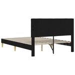 vidaXL Cadre de lit avec tête de lit Noir 120 x 190 cm Tissu