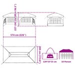 vidaXL Tente de fête pop-up 575 x 288 x 245 cm Crème Tissu Oxford