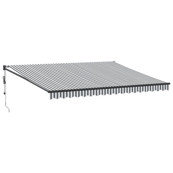 vidaXL Auvent rétractable anthracite et blanc 4 5x3 m tissu/aluminium