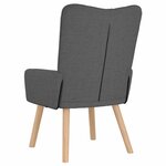 Chaise Relaxante vidaXL Gris Foncé Tissu