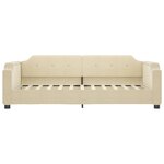 vidaXL Lit de jour avec lit gigogne crème 100x200 cm tissu