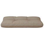 vidaXL Coussin de palette taupe 70x40x12 cm tissu
