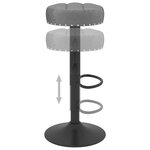 vidaXL Tabourets de bar lot de 2 gris foncé velours
