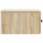 vidaXL Cabinet de chevet mural 2 Pièces Chêne Sonoma 33 x 34 5 x 20 cm