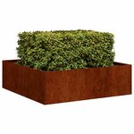 vidaXL Jardinière rouillé 100x100x30 cm acier inoxydable
