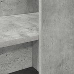 vidaXL Bureau avec étagère avec stockage Gris béton 122 x 67 x 145 cm