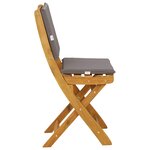 vidaXL Chaises de bistrot d'extérieur 8 Pièces Gris foncé 38 x 46 x 85 cm