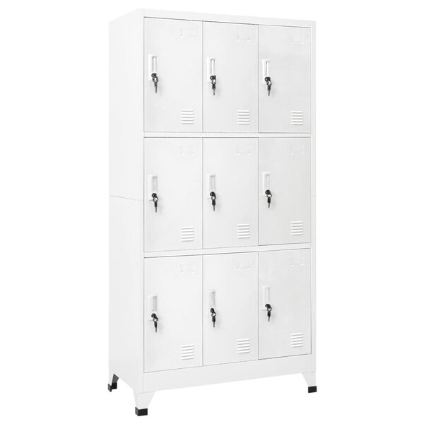 vidaXL Armoire à casier avec 9 compartiments Acier 90x45x180 cm Gris