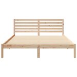 vidaXL Cadre de lit avec tête de lit Marron 160 x 220 cm Pin massif