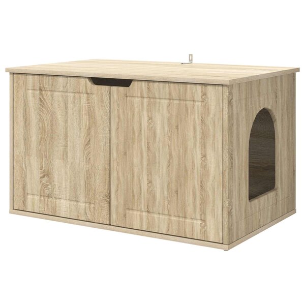 vidaXL Maison pour chat Sonoma 85 x 55 x 50 5 cm Bois d'ingénierie