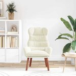 vidaXL fauteuil Crème 69 x 74 x 93 cm Velours