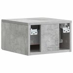 vidaXL Cabinet de chevet mural 2 Pièces Gris béton 49 x 34 5 x 20 cm