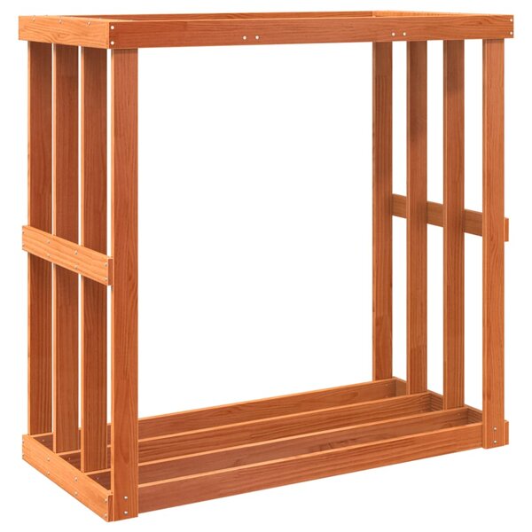 vidaXL Porte-bûches d’extérieur cire marron 109x52x106 cm bois pin