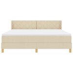 vidaXL Lit à Ressorts avec matelas Crème 180 x 200 cm tissu