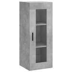 vidaXL Buffet haut Gris béton 34 5x34x180 cm Bois d'ingénierie