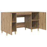 vidaXL Bureau Chêne artisanal 140 x 50 x 75 cm Bois d'ingénierie