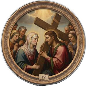 Pièce de monnaie en Argent 1 Dollar g 31.1 (1 oz) Millésime 2026 Via Crucis The Fifteen Stations JESUS MEETS HIS BLESSED MOTHER