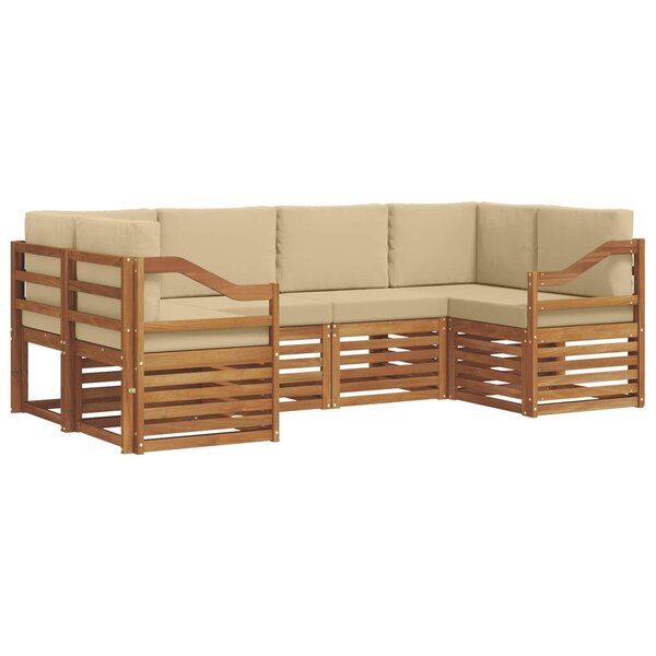 vidaXL Ensemble de canapés d'extérieur 6 pc Naturel