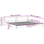 vidaXL Cadre de lit sans matelas blanc 200x200 cm bois massif de pin