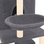vidaXL Arbre à chat avec griffoirs en sisal Gris foncé 180 cm