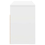 vidaXL Basboard avec tiroir Blanc 87 x 27 5 x 43 cm
