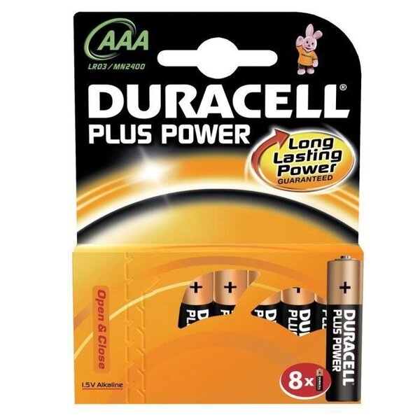 DURACELL Lot de 8 piles Plus Power AAA