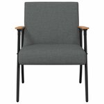 vidaXL fauteuil Gris foncé 59 x 75 x 78 cm tissu