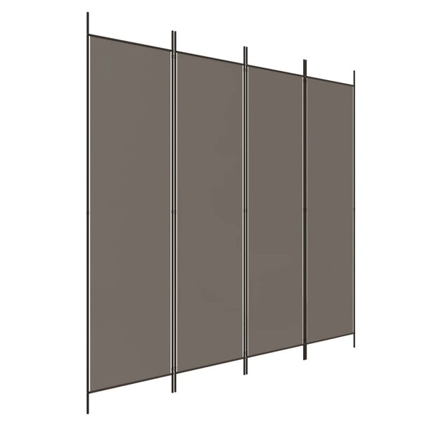 vidaXL Cloison de séparation 4 panneaux Anthracite 698x180 cm Tissu